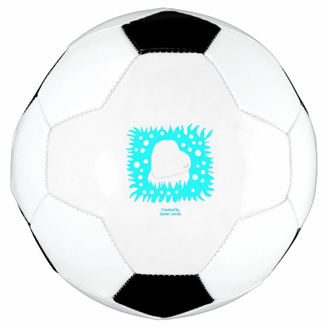 Winter Snow Heart Soccer Ball (Front)