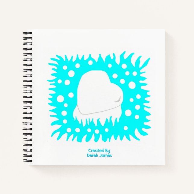 Winter Snow Heart Spiral Notebook (Front)