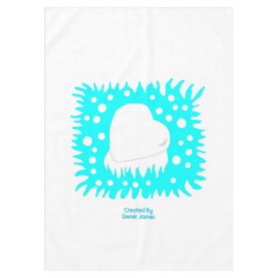 Winter Snow Heart Tablecloth