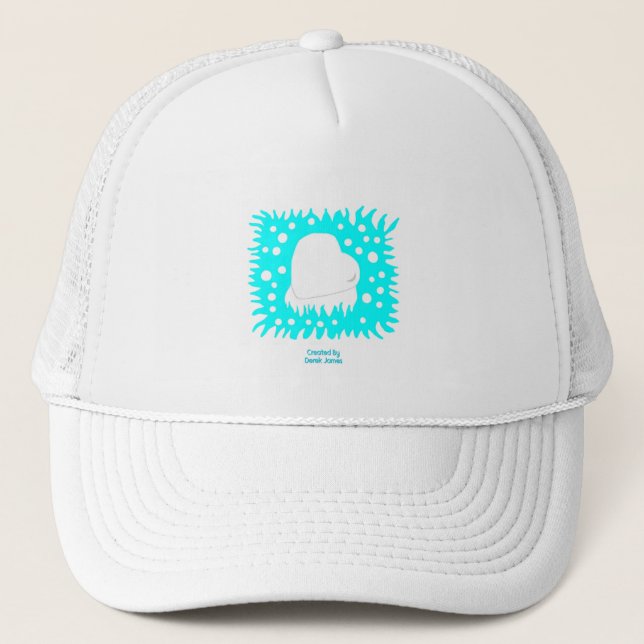 Winter Snow Heart Trucker Hat (Front)