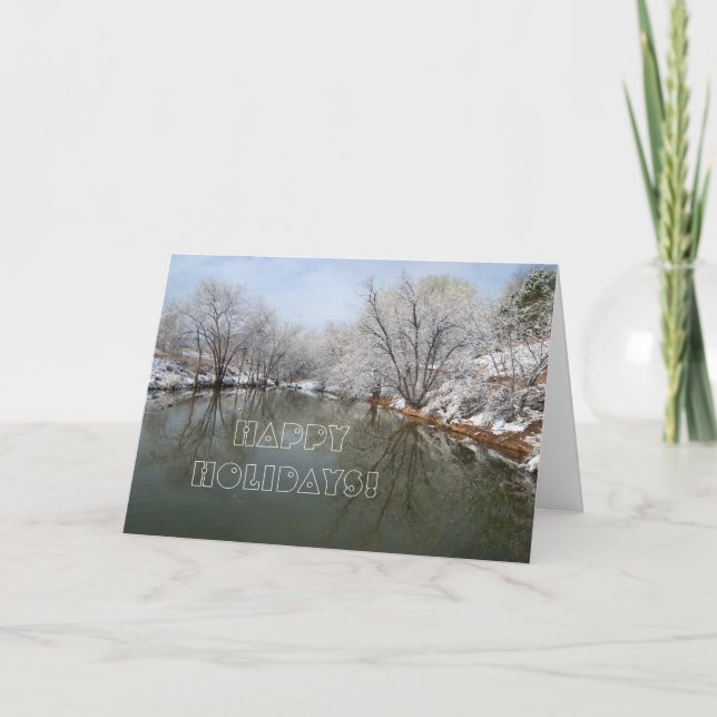 Winter Snow Holiday Card (Front)