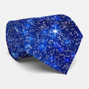 Winter Snow in Blue Men's Gift Neck Tie