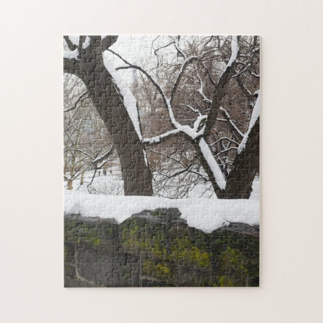 Winter Snow in Central Park New York City NYC Jigsaw Puzzle (Vertical)
