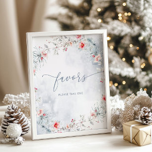 Winter Snow in Love bridal favours take a treat Poster