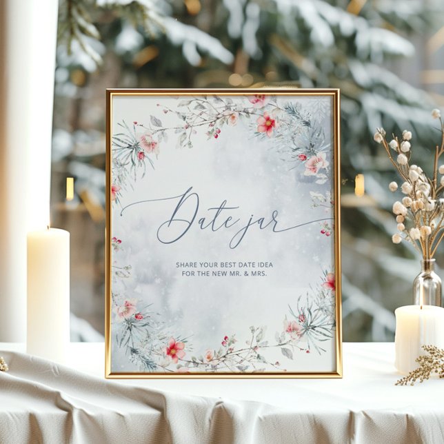 Winter Snow in Love Date jar bridal game Poster (Creator Uploaded)