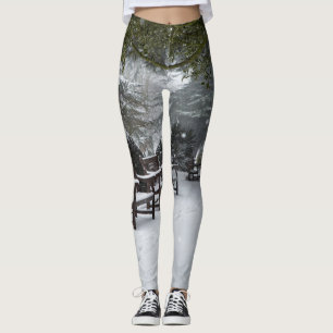 Winter Snow in the Park Leggings