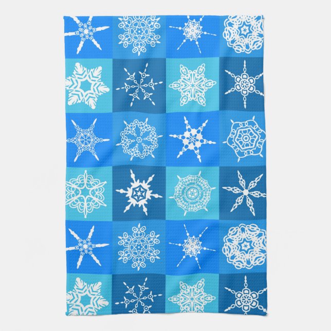 winter snow kitchen towel (Vertical)