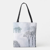 Winter Snow Landscape Painting Tote Bag (Back)