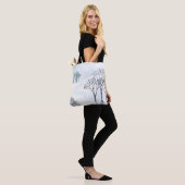 Winter Snow Landscape Painting Tote Bag (On Model)