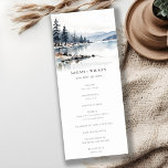 Winter Snow Mountain Lake Wedding Program<br><div class="desc">It’s very easy to customise,  with your personal details. If you need any other matching product or customisation,  kindly message via Zazzle.</div>