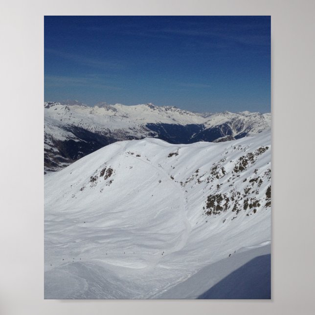 Winter Snow Mountains Photograph  Poster (Front)