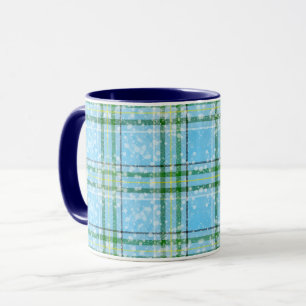 Winter Snow Plaid Tartan Design  Mug