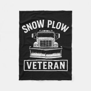 Winter Snow Plow Driver Retired Funny Snowplow Vet Fleece Blanket