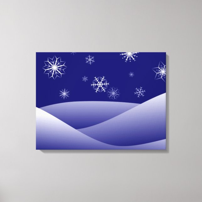 WINTER SNOW SCENE CANVAS PRINT (Front)