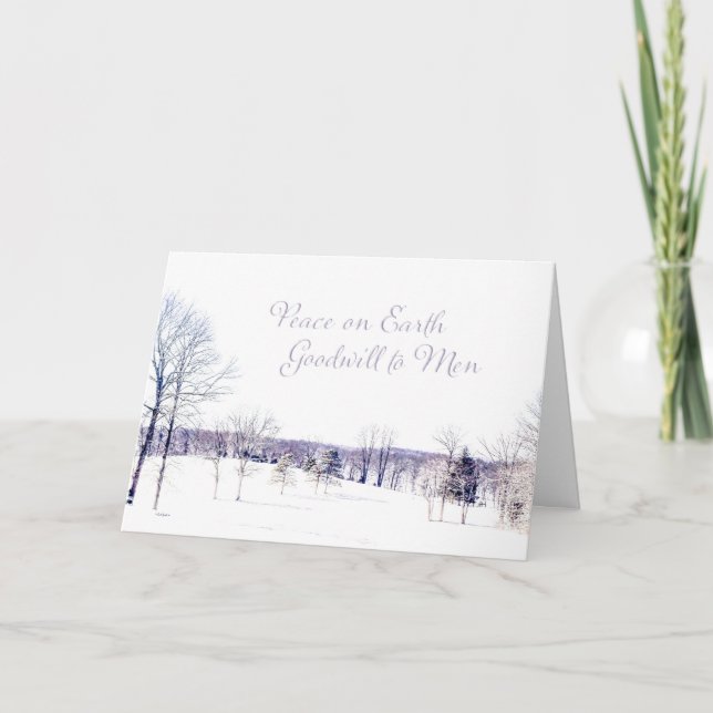 Winter Snow Scene Christmas Card - personal (Front)