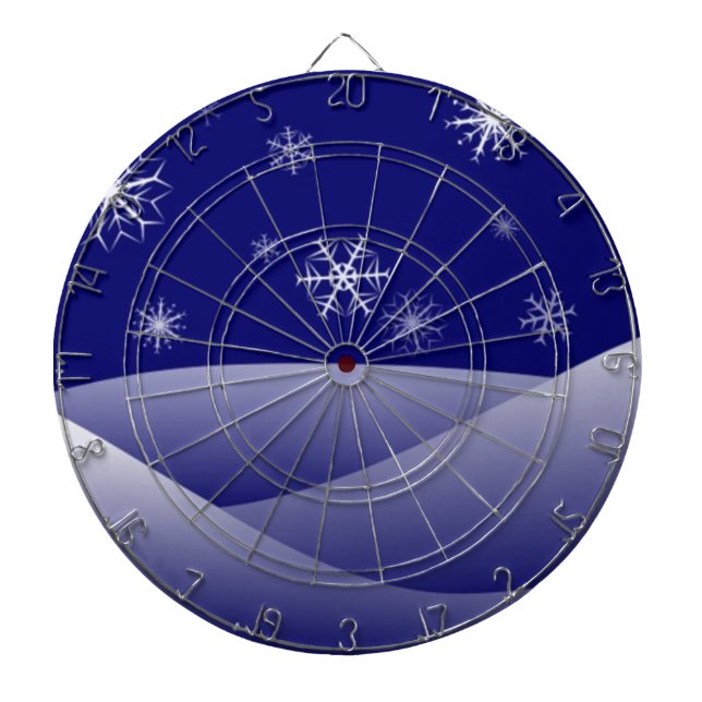 WINTER SNOW SCENE DARTBOARD (Front)