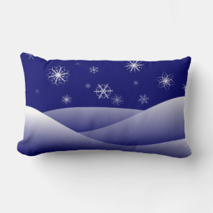 WINTER SNOW SCENE LUMBAR CUSHION