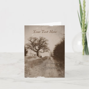 winter snow scene original photographic holiday card