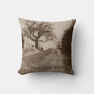 winter snow scene photographic art design cushion