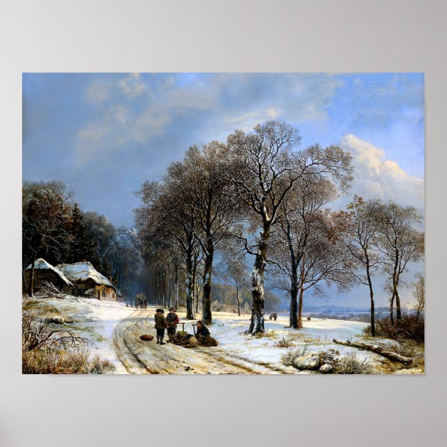 Winter snow scene poster (Front)