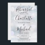 Winter Snow Signature Script Rehearsal Dinner Invitation<br><div class="desc">Elegant winter snowflakes signature script rehearsal dinner invitation featuring signature style names,  this stylish invitation can be personalised with your information in chic lettering. Designed by Thisisnotme©</div>
