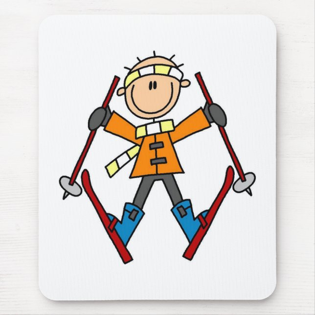 Winter Snow Ski Mouse Pad (Front)