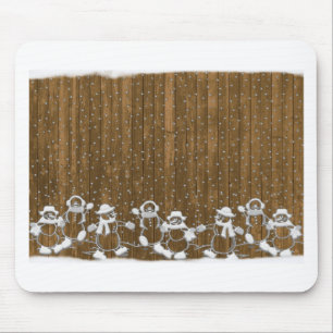 Winter Snow Snowman Peace Love Destiny Mouse Pad