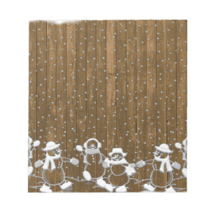 Winter Snow Snowman Peace Love Destiny Notepad