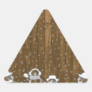 Winter Snow Snowman Peace Love Destiny Triangle Sticker