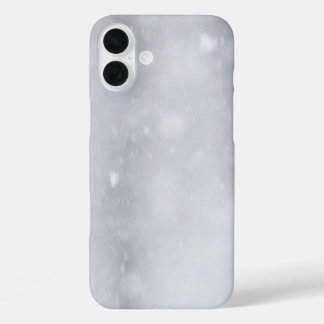Winter Snow sparkly black and White iPhone 16 Plus Case