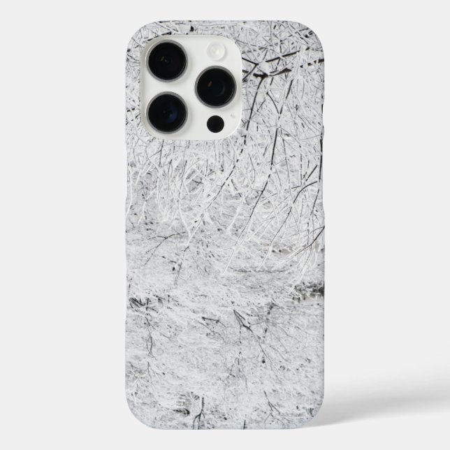 Winter Snow sparkly black and White Case-Mate iPhone Case (Back)
