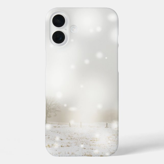 Winter Snow sparkly black and White Case-Mate iPhone Case (Back)