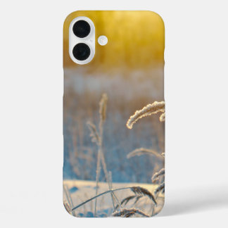 Winter Snow sparkly black and White iPhone 16 Plus Case