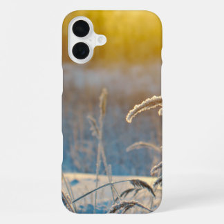 Winter Snow sparkly black and White iPhone 16 Plus Case