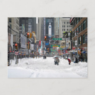 Winter Snow Storm New York City 12/26/10 Postcard