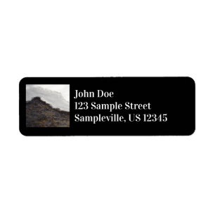 Winter Snow Stream Stripes Return Address Label