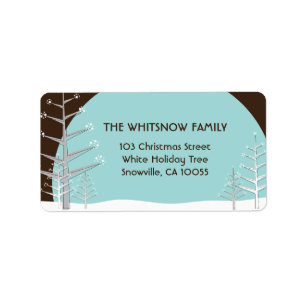 Winter Snow Trees Holiday Address Labels