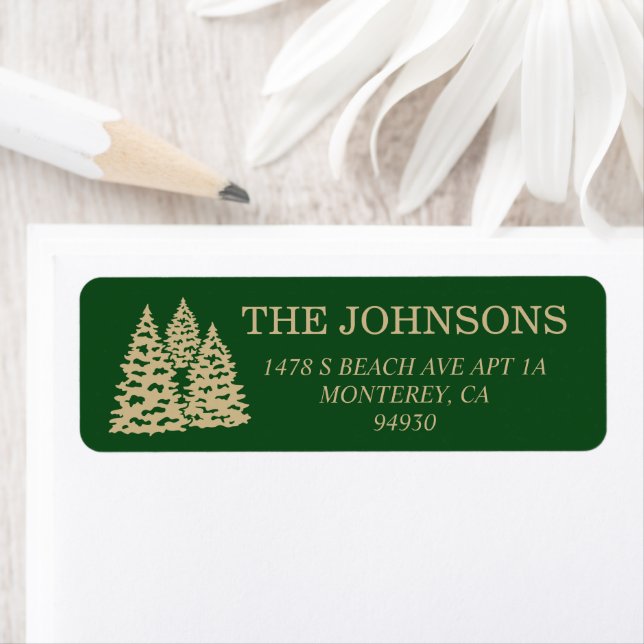 Winter Snow Trees Return Address Label (Insitu)