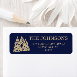 Winter Snow Trees Return Address Label