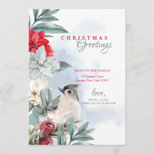 Winter Snowbird Moving Holiday Card
