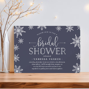 Winter Snowfall Bridal Shower Invitation