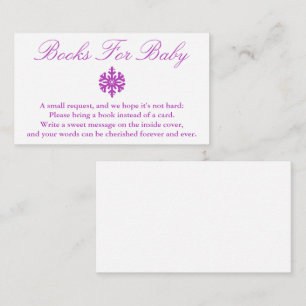 Winter Snowflake Baby Shower Books For Baby Card
