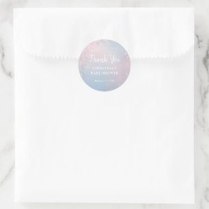 Winter Snowflake Baby Shower Classic Round Sticker