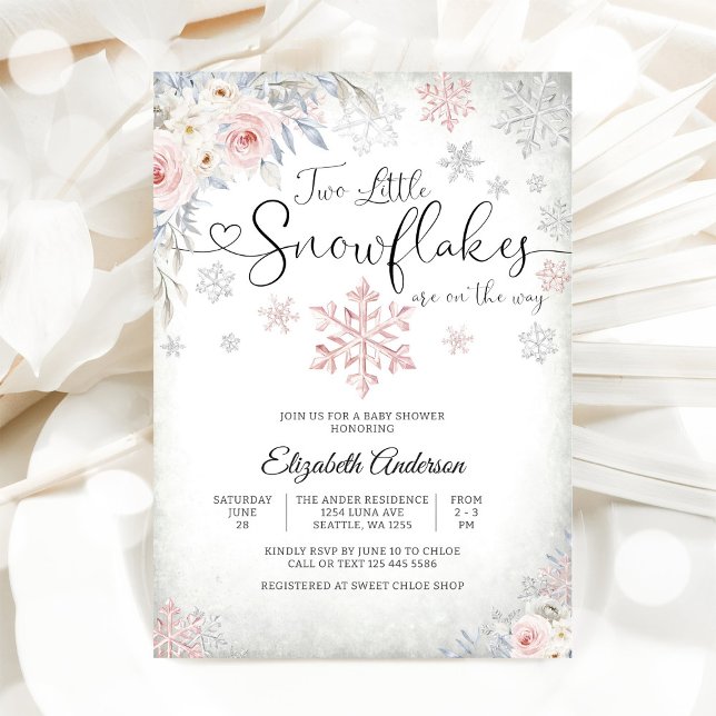 Winter Snowflake Baby Shower Invitation (Creator Uploaded)