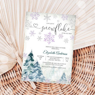 Winter Snowflake Baby Shower Invitation