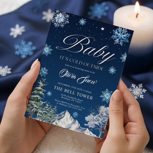 Winter Snowflake Baby Shower Invitation (Creator Uploaded)