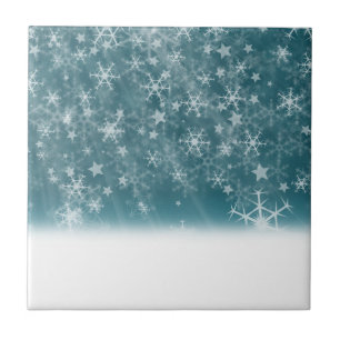 Winter Snowflake Background Ceramic Tile