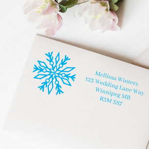 Winter Snowflake Blue Self-inking Stamp