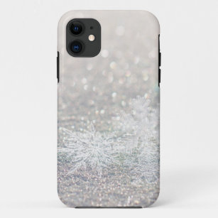 Winter Snowflake Bokeh Bling iPhone 11 Case