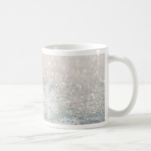 Winter Snowflake Bokeh Bling Coffee Mug